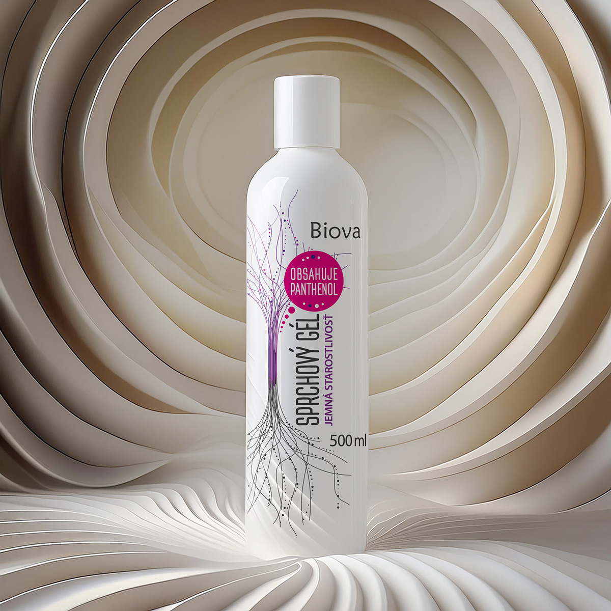 Biova sprchovy gel packaging design