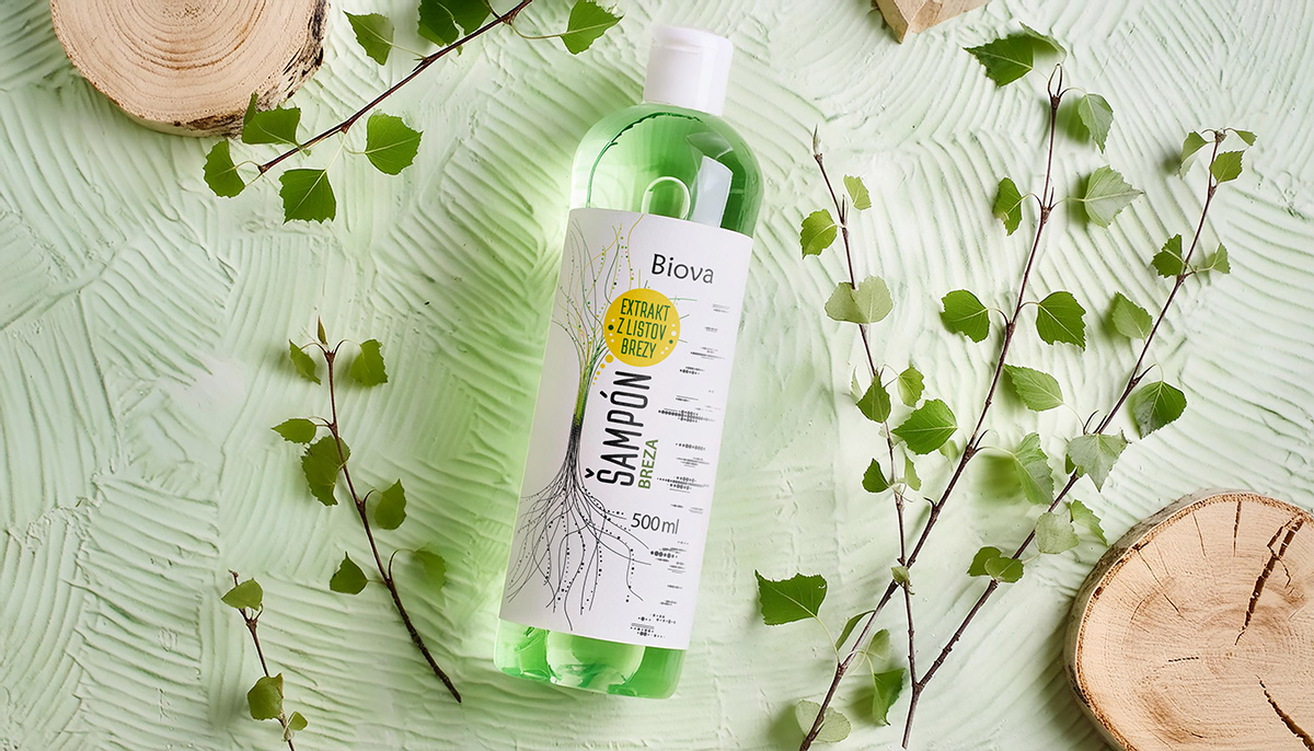 Biova brezovy sampon packaging design